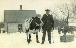 Chaska Obscura: Man and cow